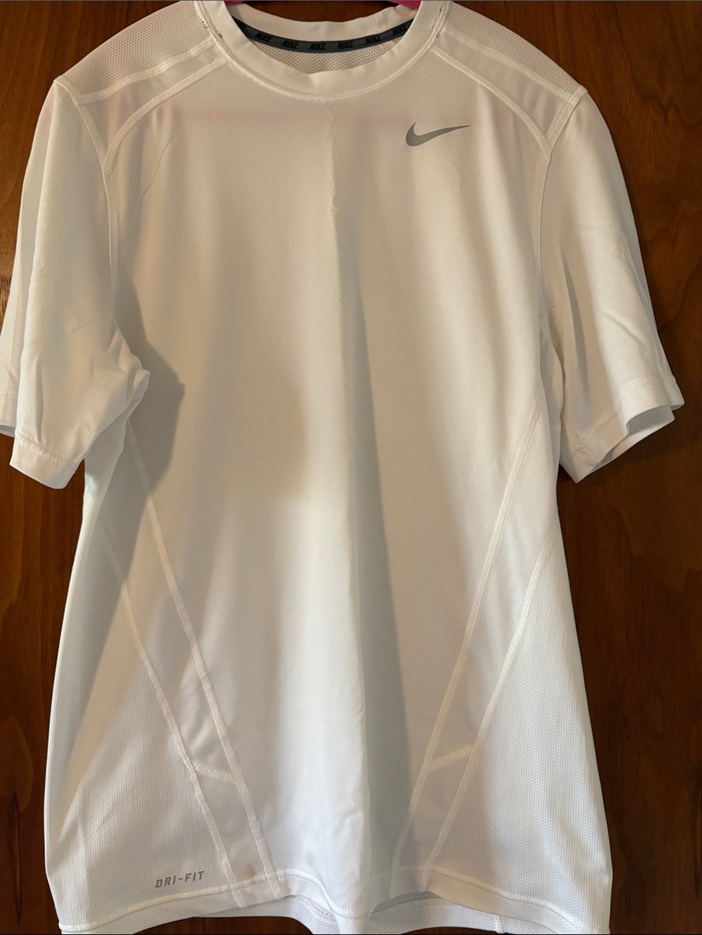 Nike White Dri-FIT Short Sleeve Athletic Tee
